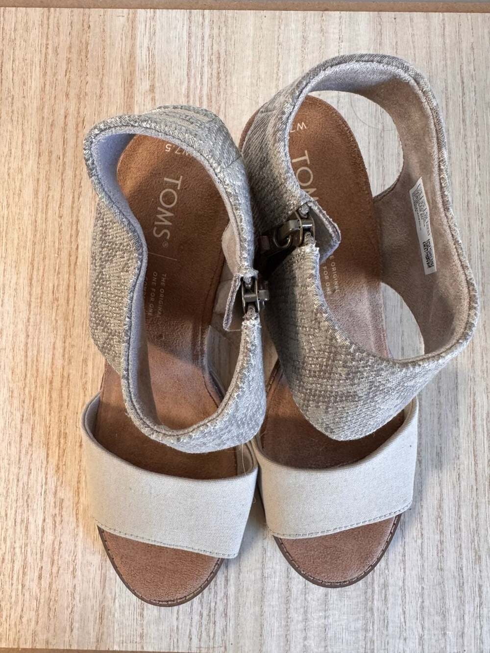 TOMS Majorca Cutout Block Heel Sandals Women's Size 7.5